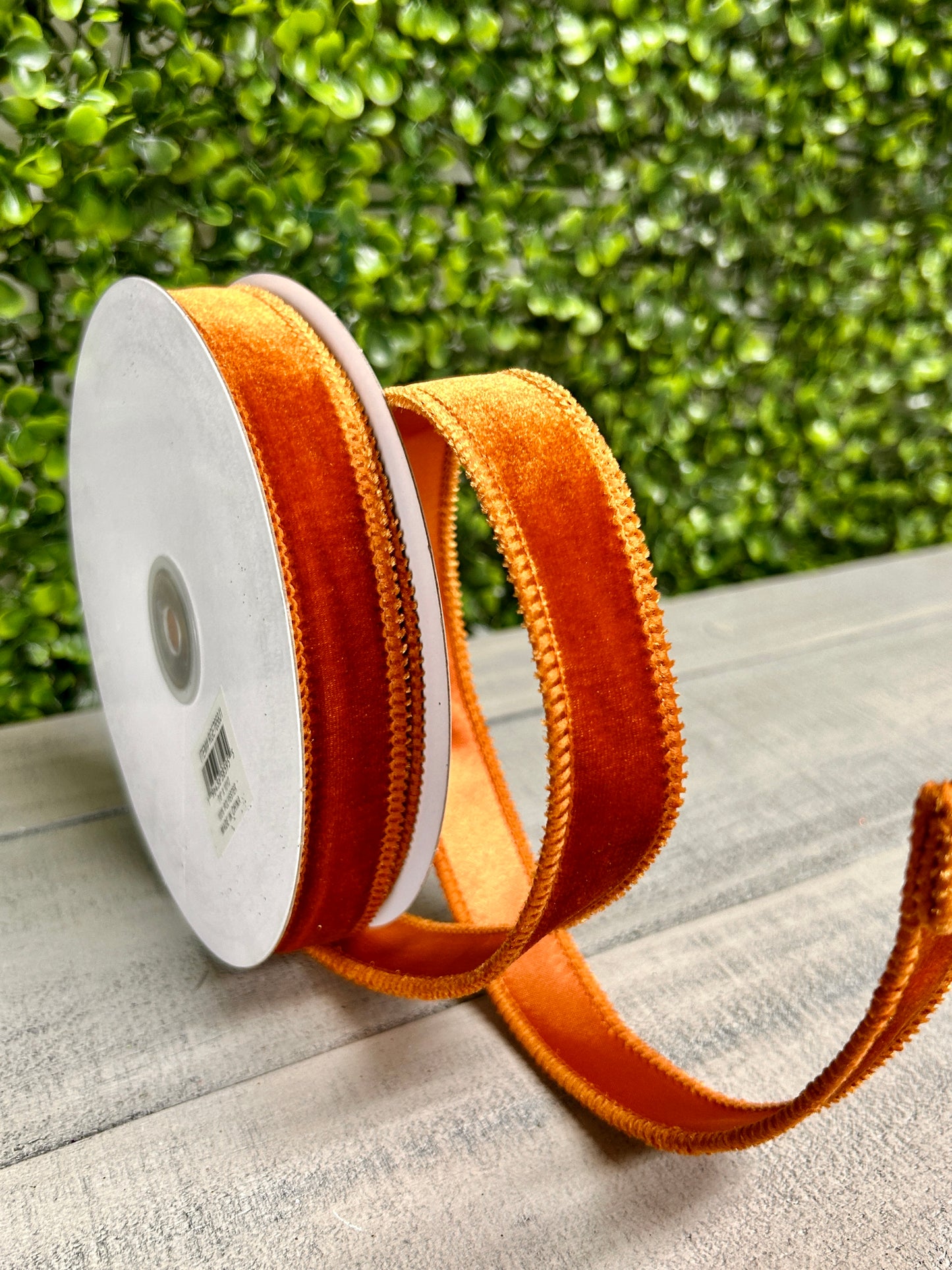 7/8 Inch By 10 Yard Burnt Sienna Deluxe Velvet With Satin Backing Ribbon