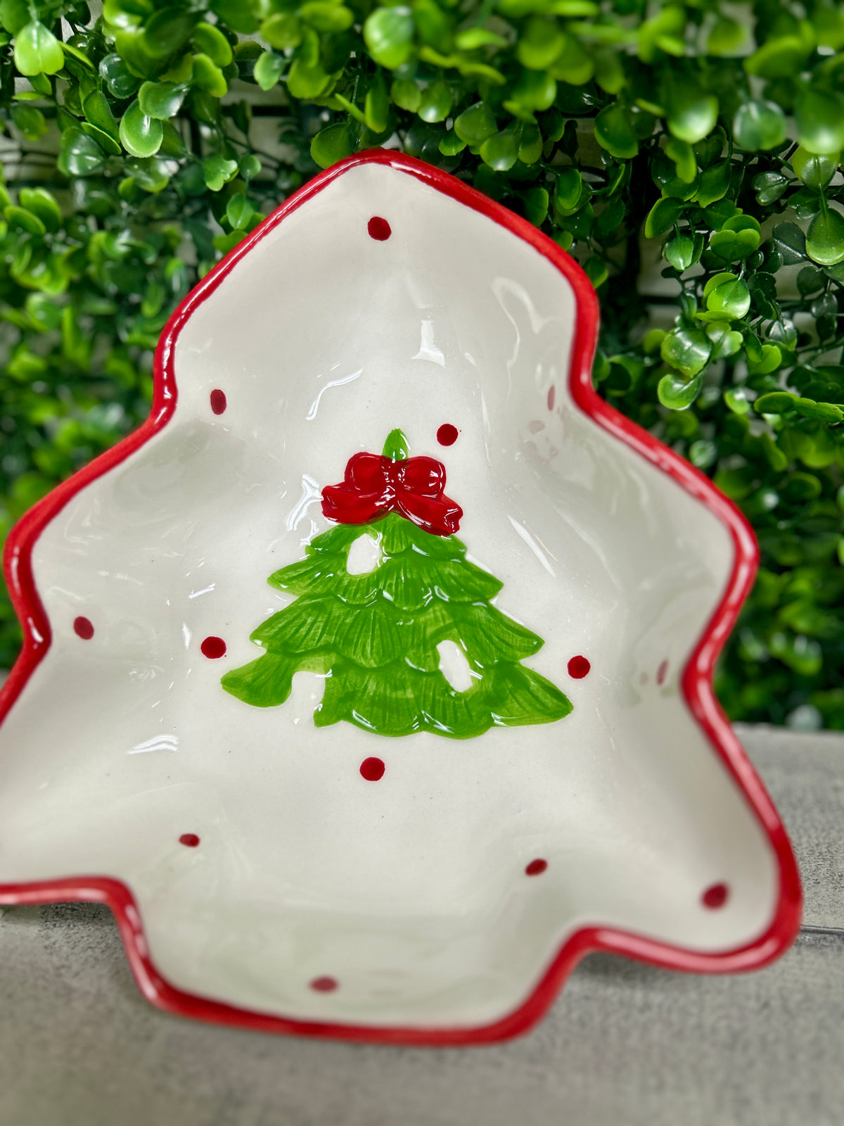 7 Inch Ceramic Holiday Tree And Gingerbread Man Bowl Two Styles