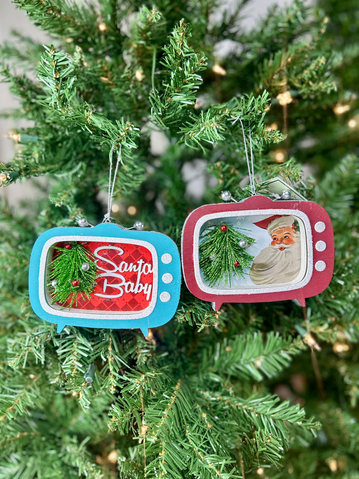 5.5 Inch Retro TV Ornament Two Styles