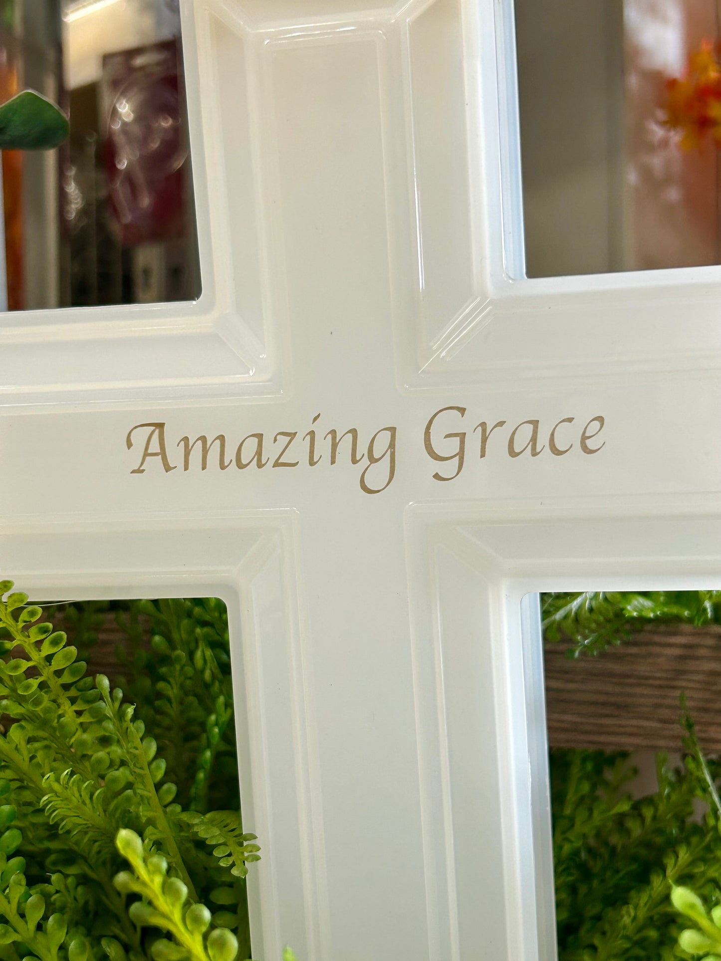 19 Inch Amazing Grace Solar Cross