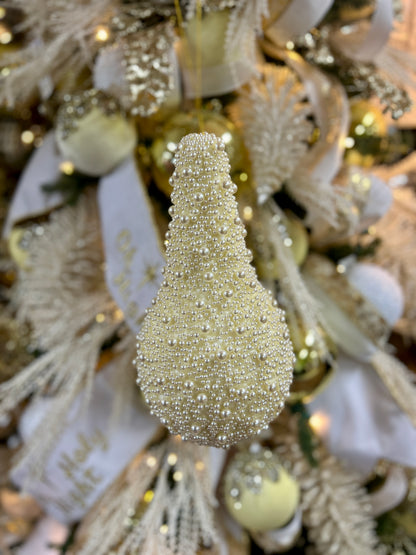 13 Inch Pearl Teardrop Hang Decor