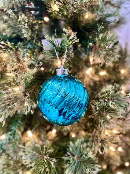 5 Inch Ornament Ball Aqua