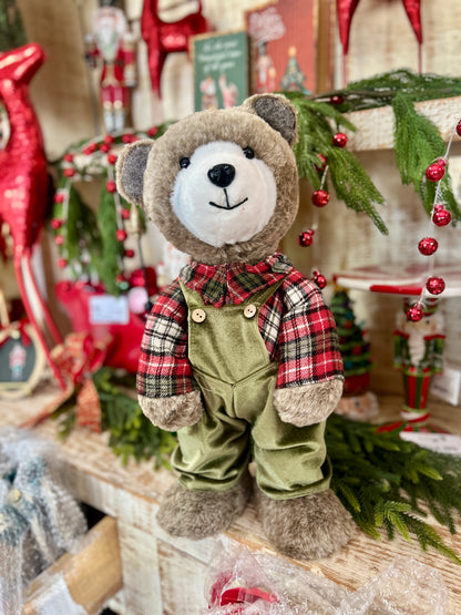 20 Inch Plaid Standing Bear