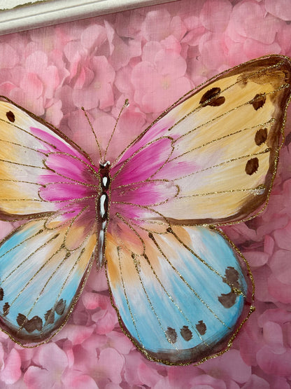 16 X 16 Inch Painted Butterfly Screen Four Styles