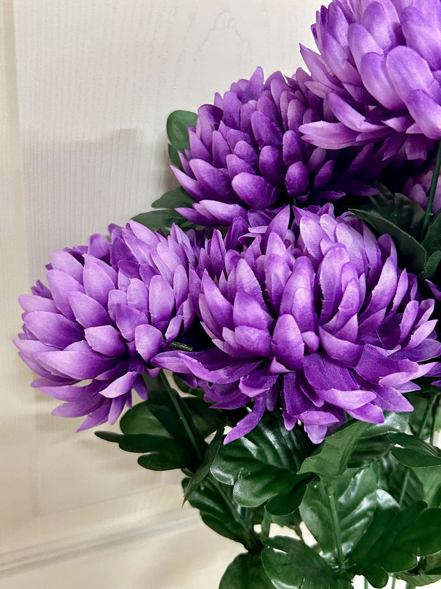 22 Inch Purple Ball Mum Bush