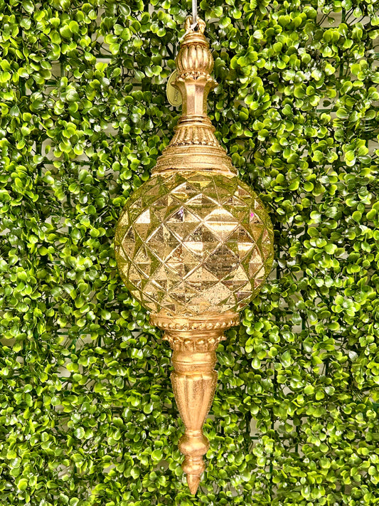 18 Inch Gold Glitter Mercury Finial Ornament