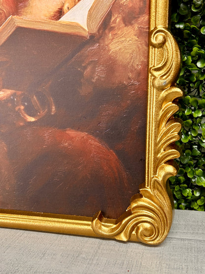 18.5 Inch By 27 Inch Framed Santa And Mrs. Claus Picture Two Styles