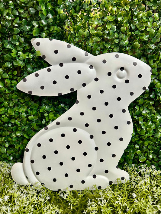 12 Inch Sitting Bunny Metal Sign