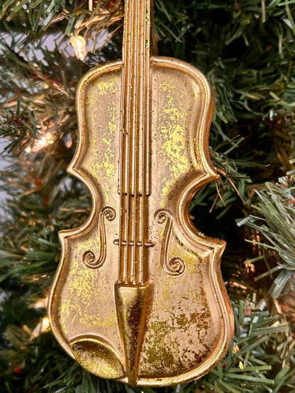 9.5 Inch - 10 Inch Gold Music Instrument Ornament Three Styles