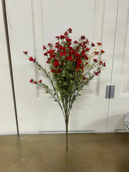 19.5 Inch Red Wax Flower Bush