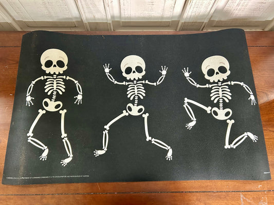 Happy Halloween Skeleton Door Mat