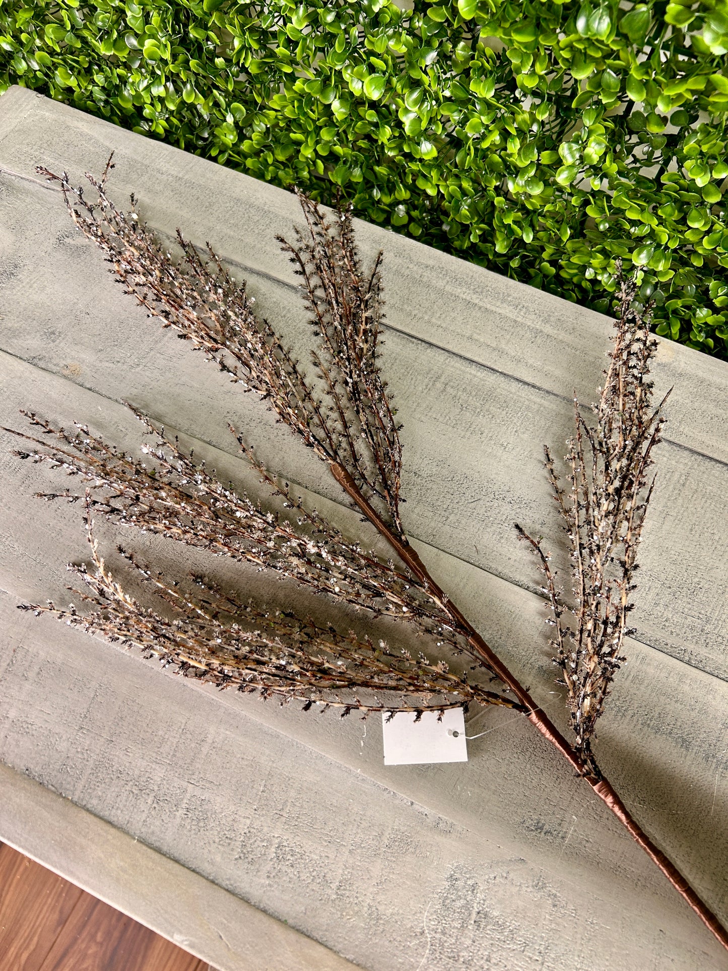 31 Inch Natural Ice Pampas Spray