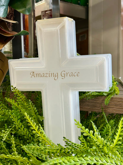 19 Inch Amazing Grace Solar Cross