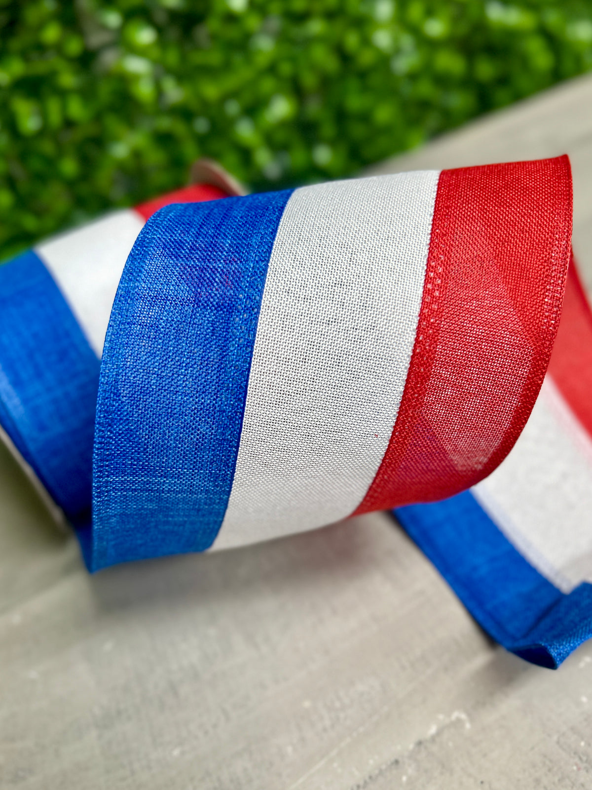 4 Inch By 10 Yard Red White And Blue Royal Burlap Ribbon