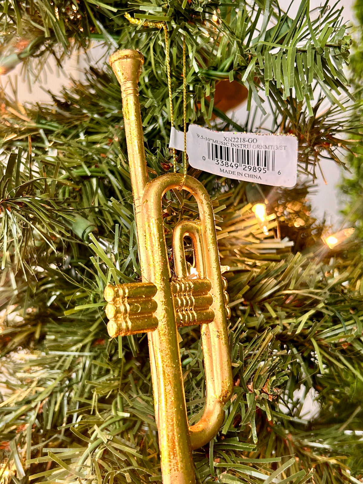 9.5 Inch - 10 Inch Gold Music Instrument Ornament Three Styles