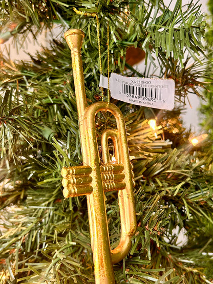 9.5 Inch - 10 Inch Gold Music Instrument Ornament Three Styles