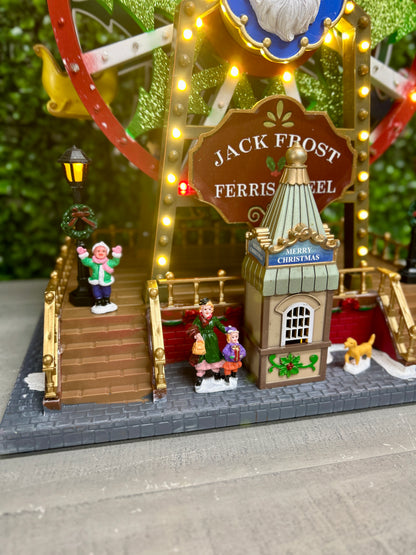 13.39 Inch Lighted Animated Holiday Ferris Wheel With Music