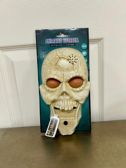 9 Inch Light Up Talking Skull Doorbell