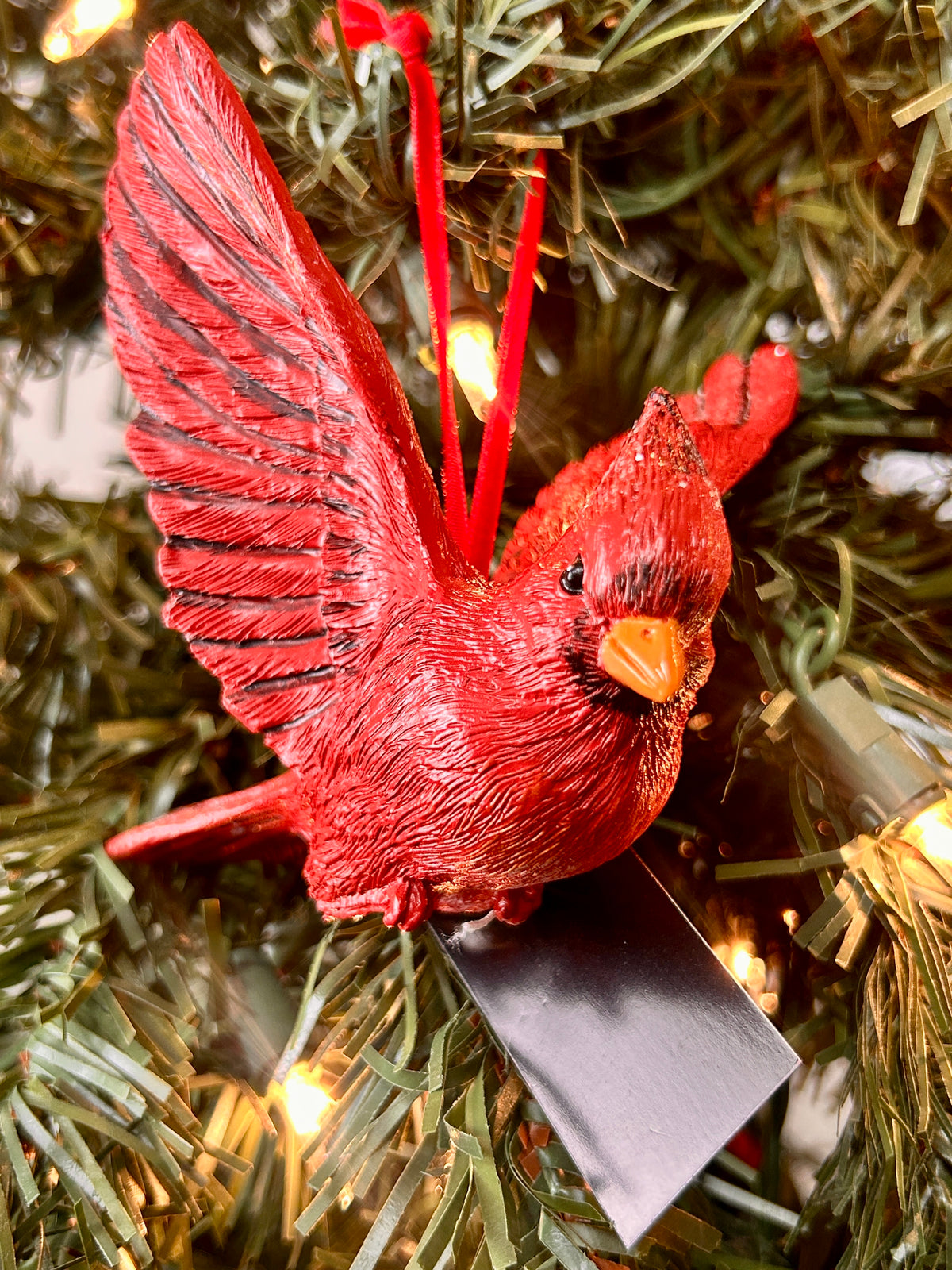 Resin Cardinal Ornaments Three Styles