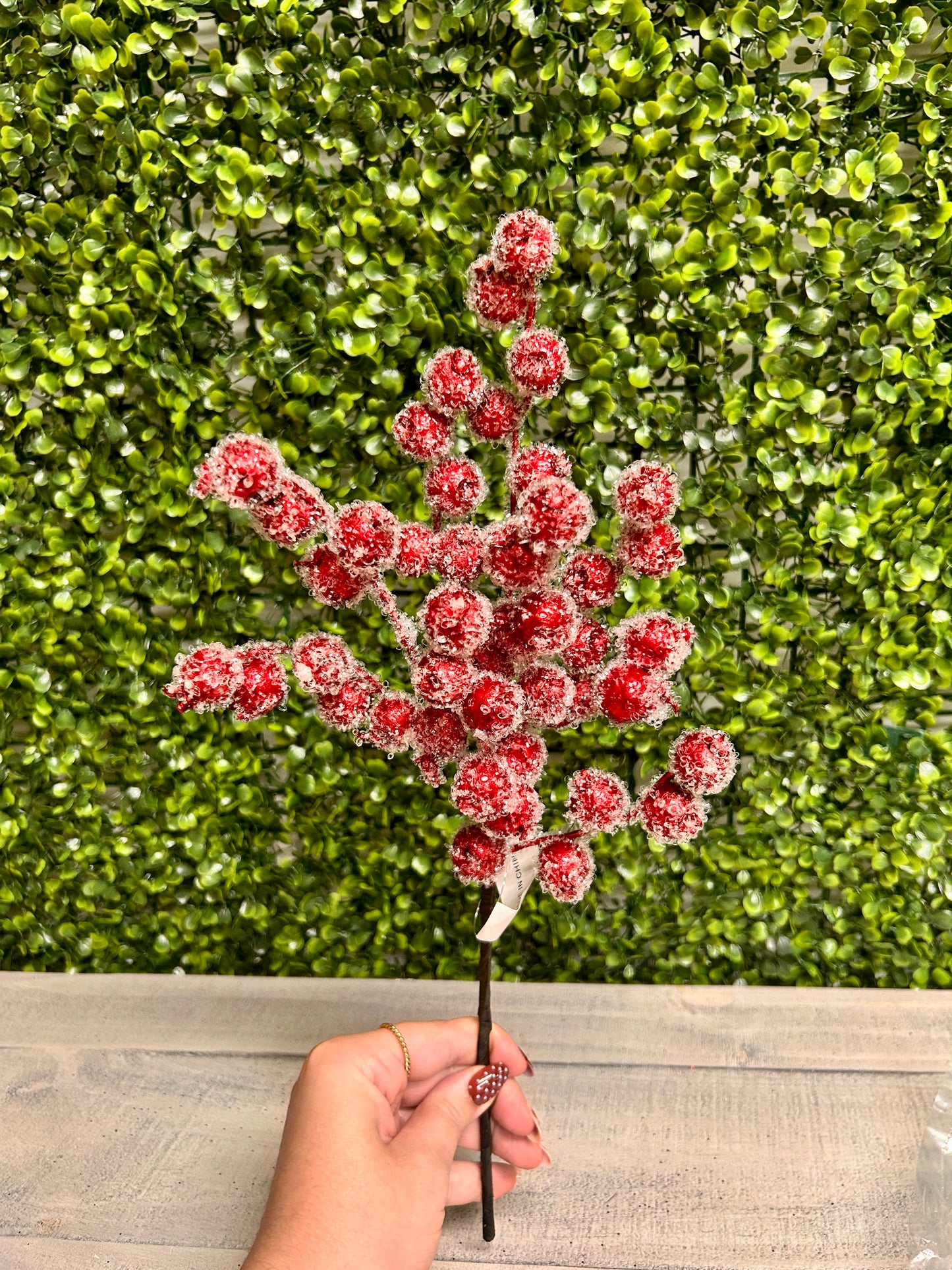 16 Inch Red Ice Berry Pick