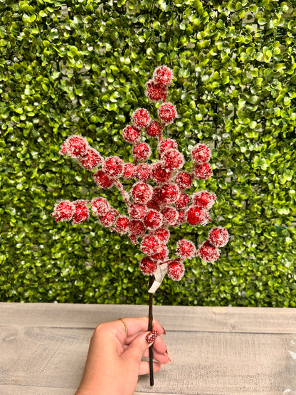 16 Inch Red Ice Berry Pick