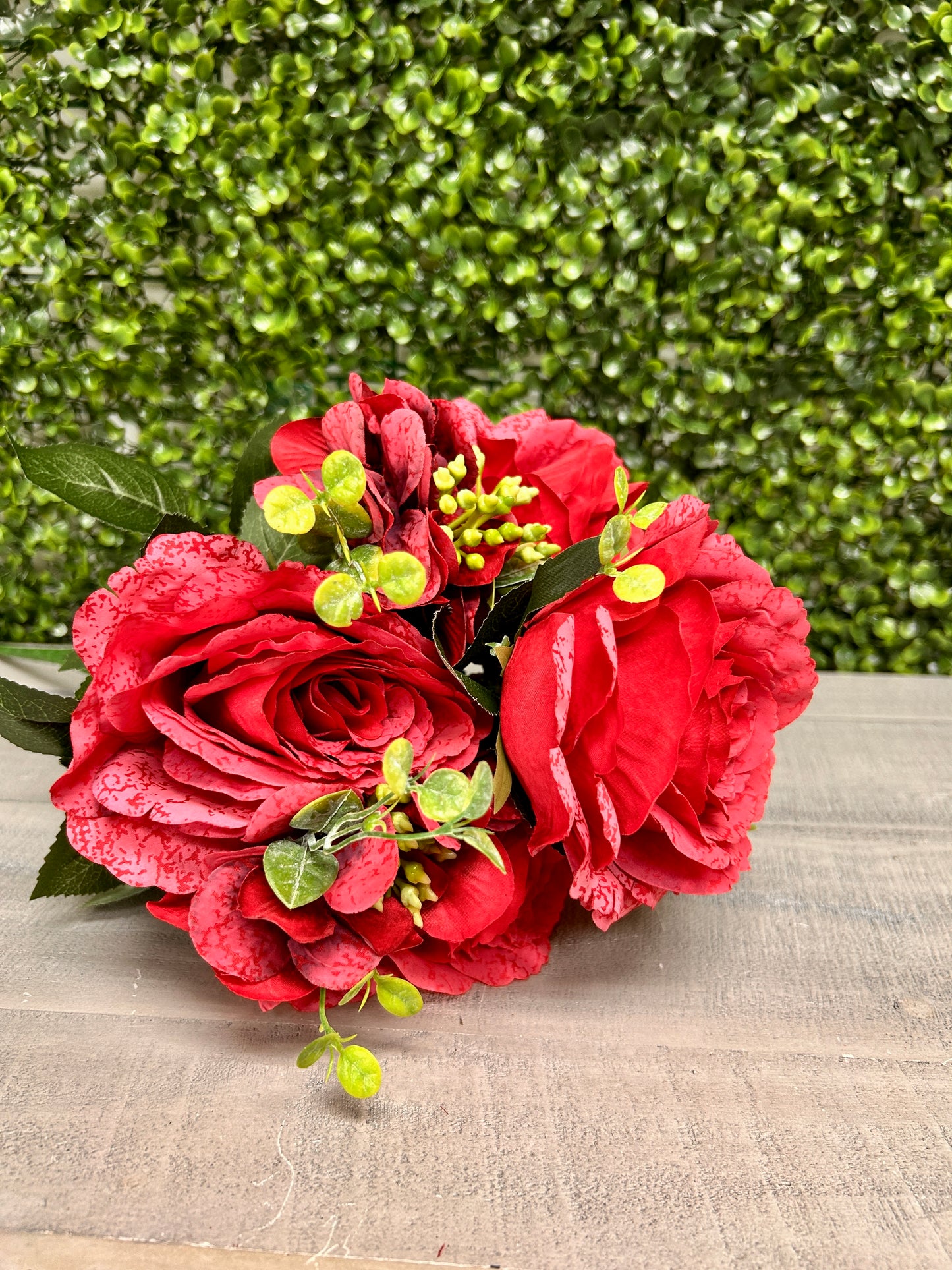 18 Inch Red Rose Hydrangea Bush