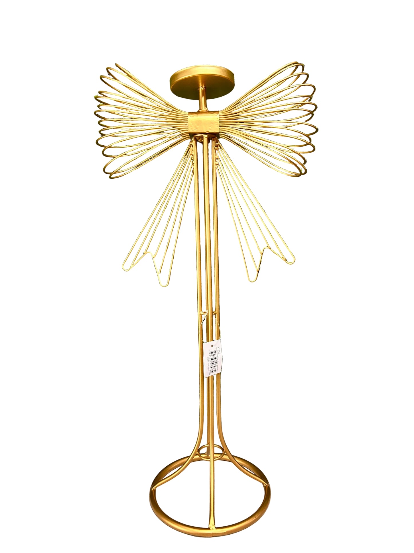 Metal Gold Standing Bow Candle Holder