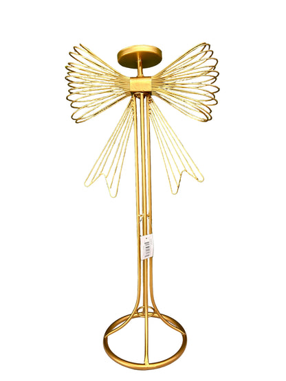 Metal Gold Standing Bow Candle Holder