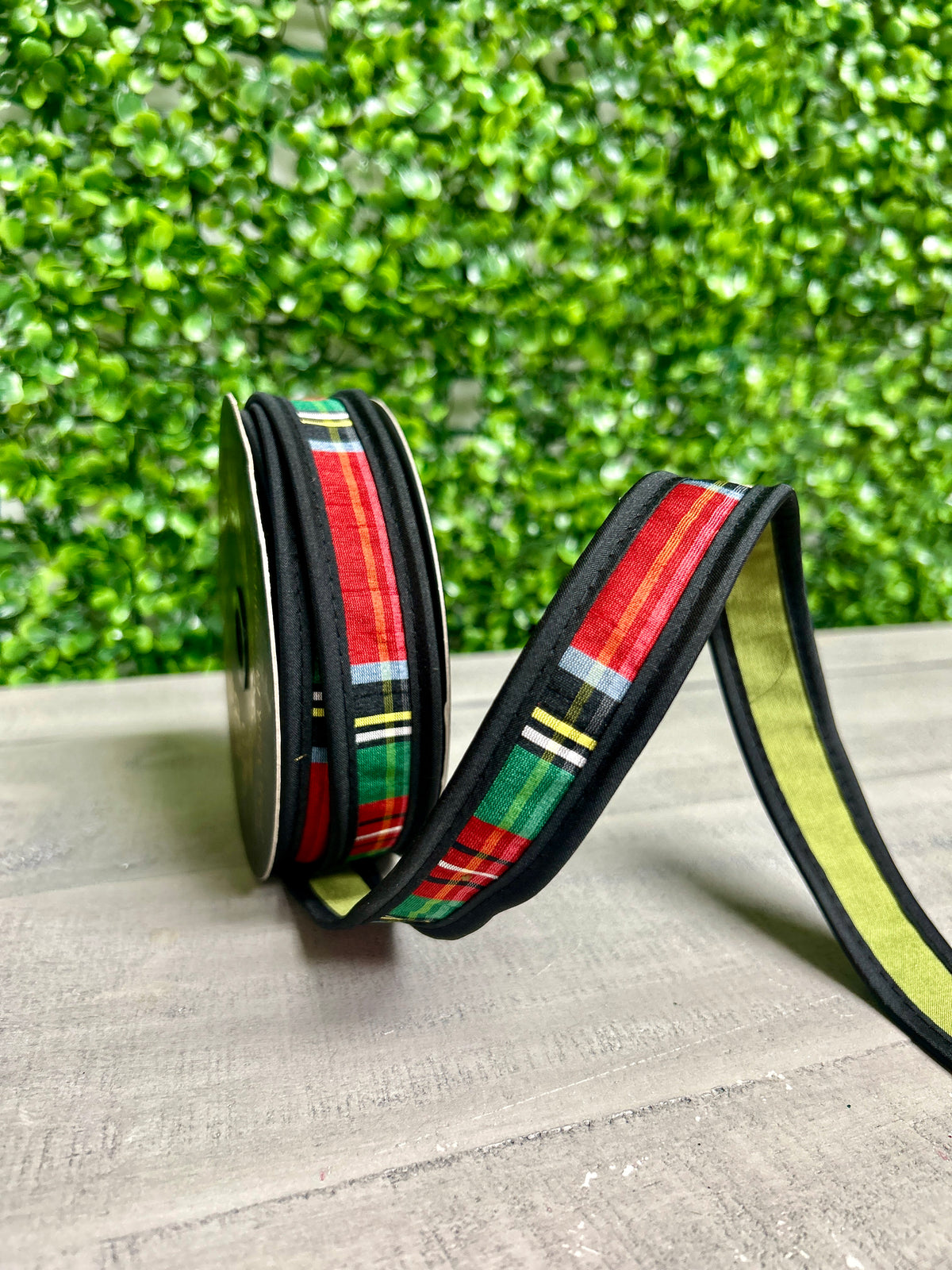 John Mark 1 Inch By 10 Yard Royal Stewart Plaid Fused Dupioni Ribbon