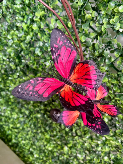 42 Inch Hot Pink Butterfly Spray