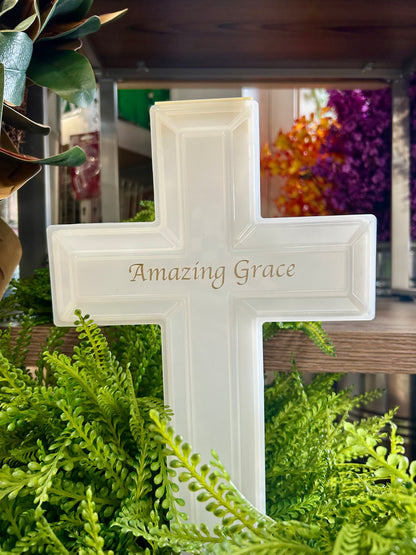 19 Inch Amazing Grace Solar Cross