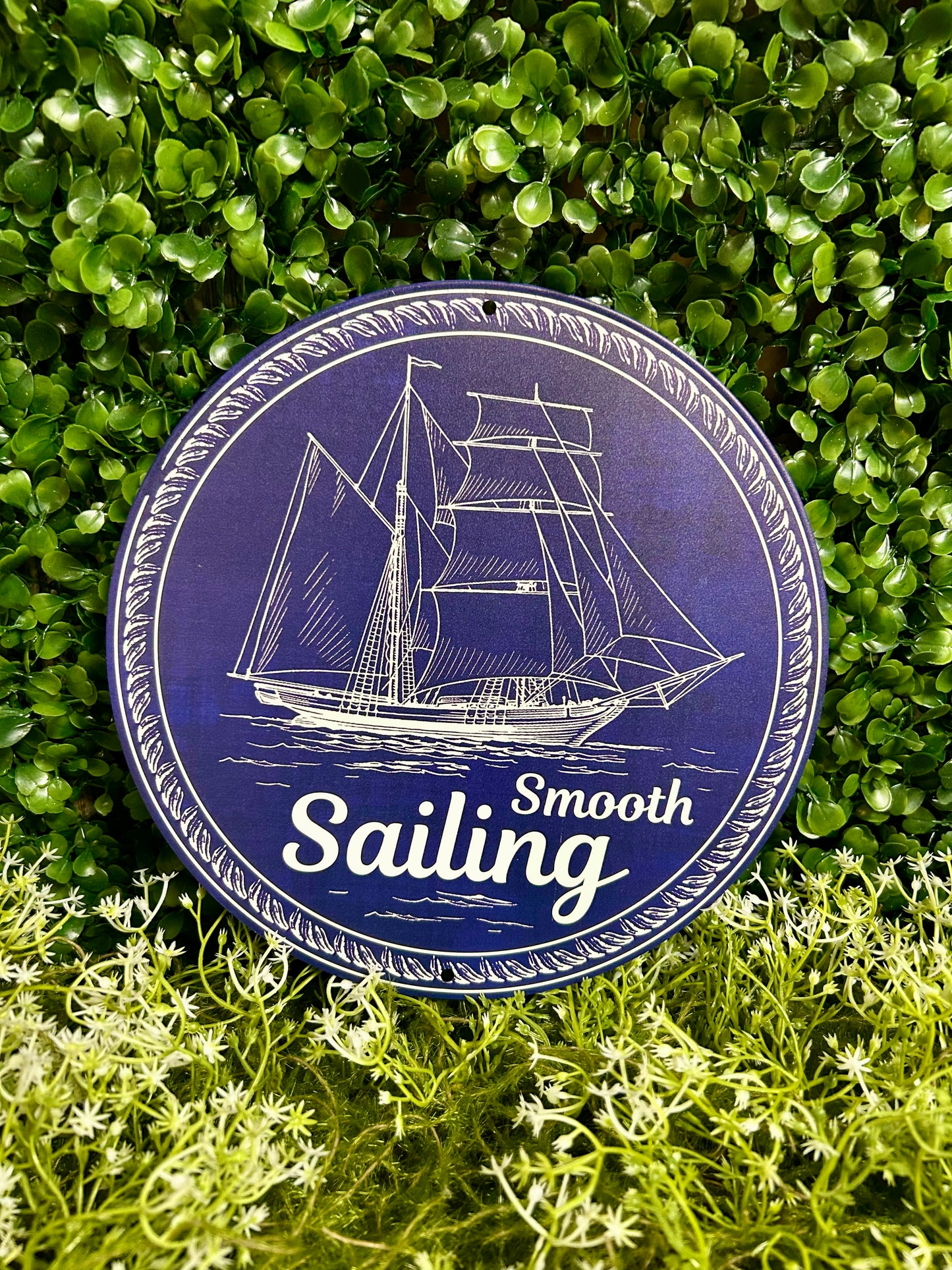 8 Inch Metal Smooth Sailing Sign