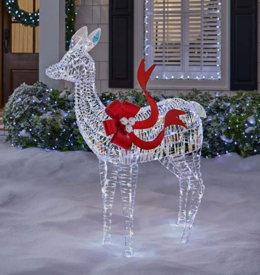 Home Accents Holiday 4ft Iridescent Twist LED Iridescent Reindeer