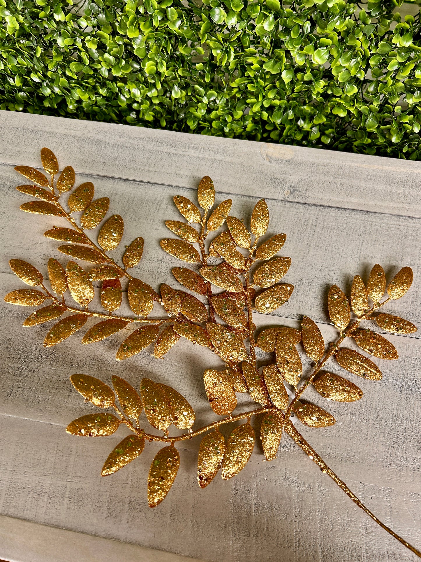 21 Inch Gold Glitter Honey Locust Spray