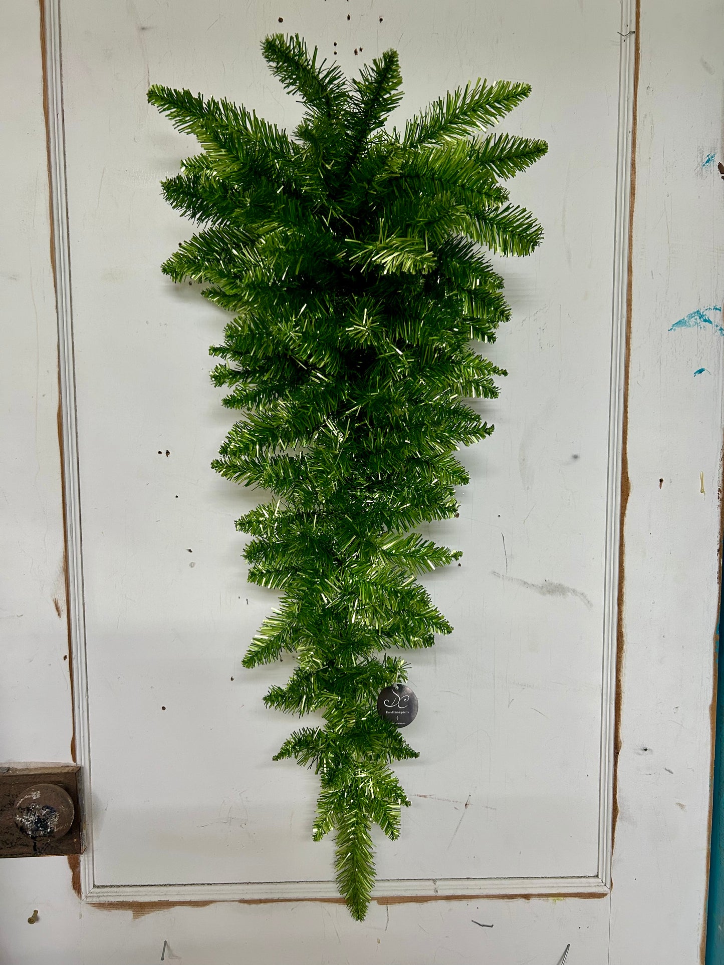 30 Inch Metallic Green Teardrop