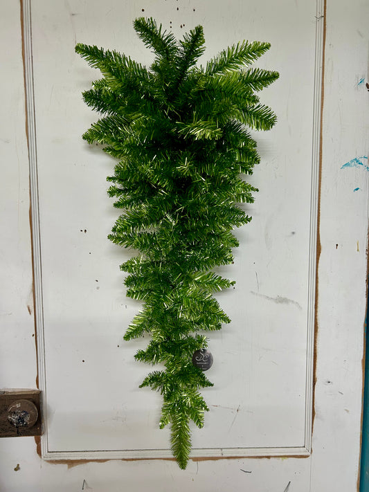 30 Inch Metallic Green Teardrop