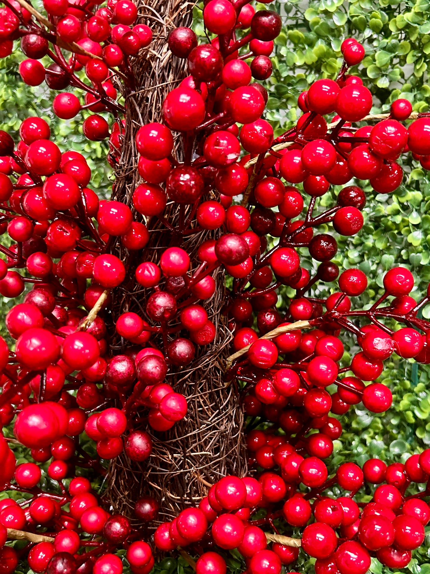 17 Inch Red Berry Cone Tree