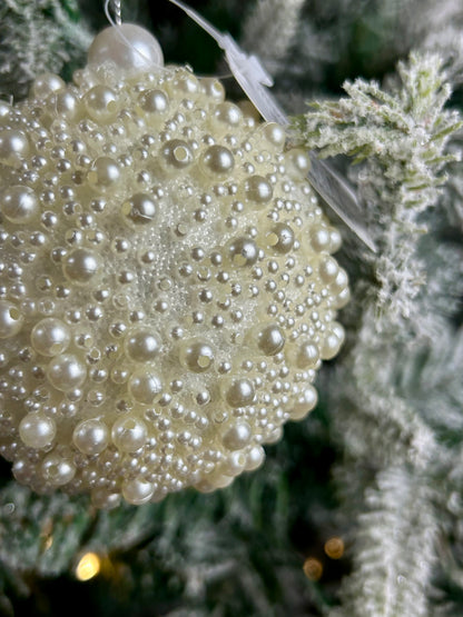 3.5-5.25 Inch White Pearl Ornament Two Styles