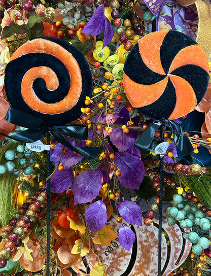 20 Inch Velvet Stripe Halloween Lollipop Two Styles