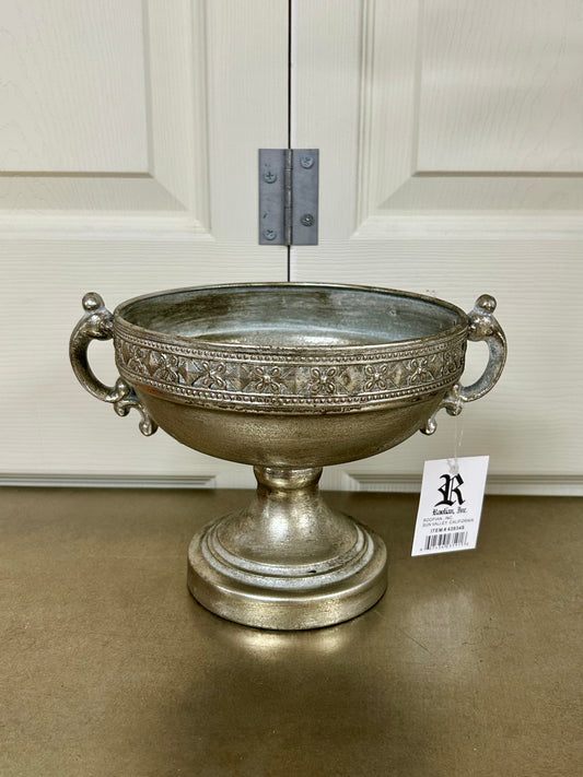 7.5 Inch Silver Moroccan Urn