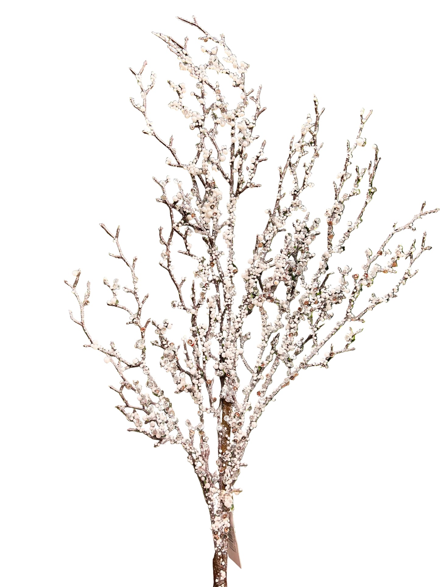 38.5 Inch White And Natural Snow Twig Spray