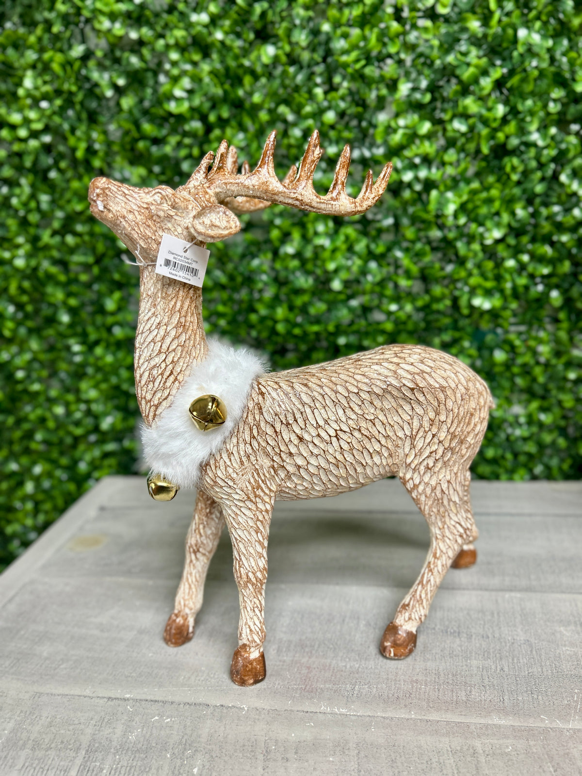 12.5 Inch Ceramic Brown Standing Deer