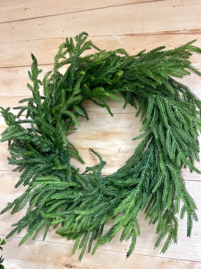 24 Inch Natural Touch Granch Norfolk Pine Wreath