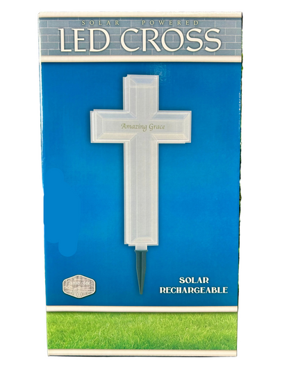 19 Inch Amazing Grace Solar Cross