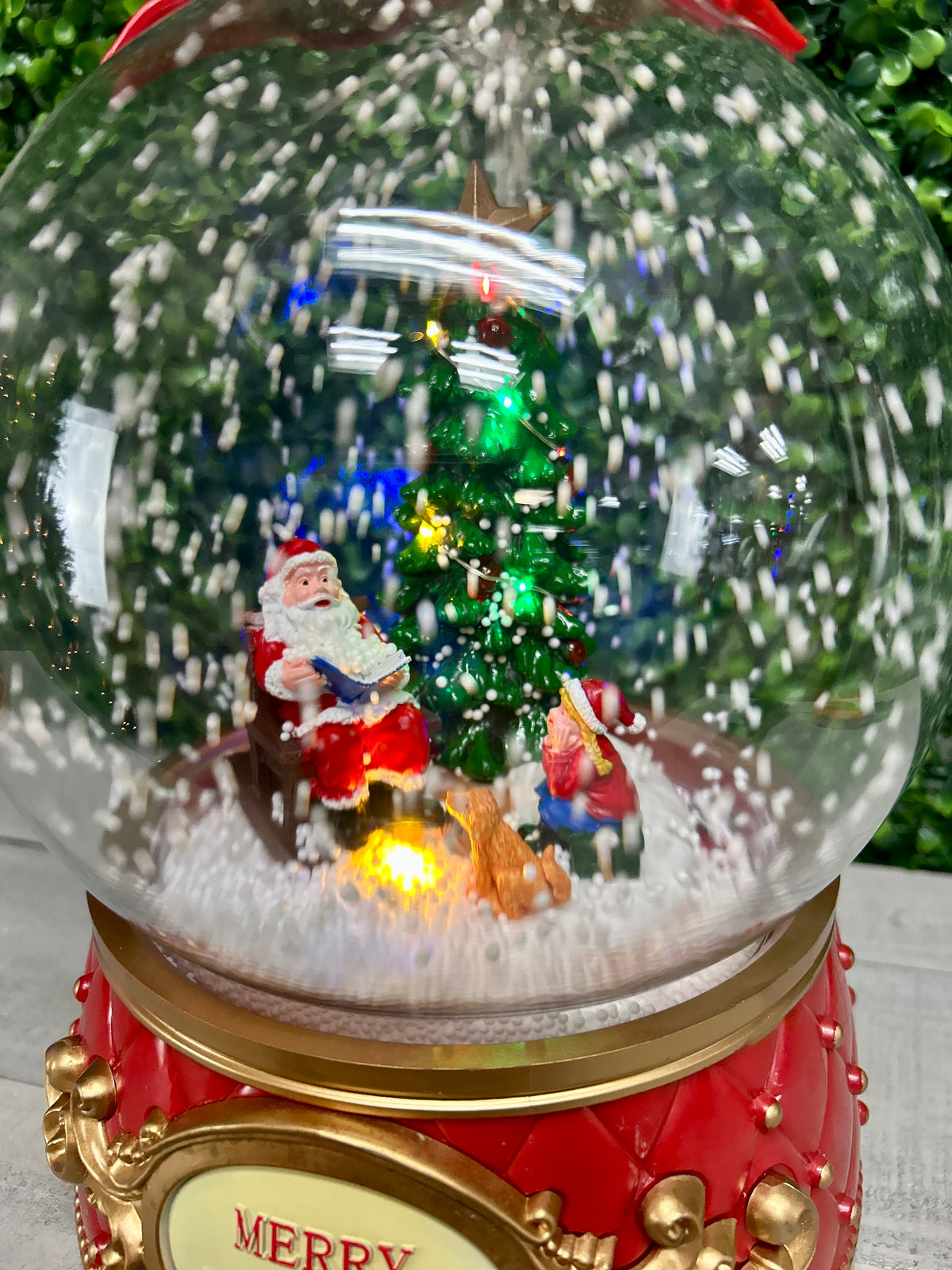 11.42 Inch Lighted Musical Globe With Moving Scene Two Styles