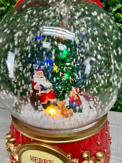 11.42 Inch Lighted Musical Globe With Moving Scene Two Styles