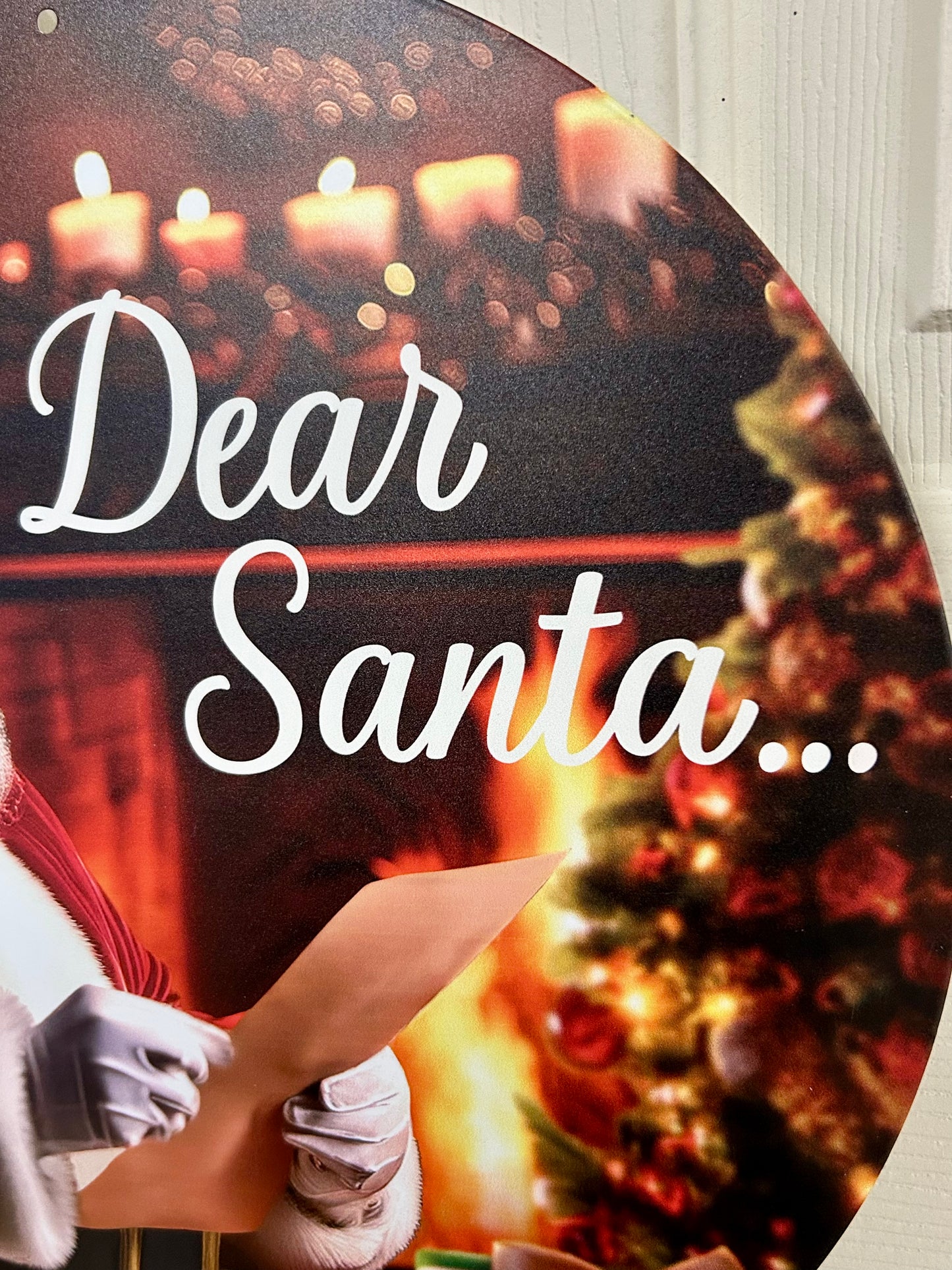 12 Inch By 10 Yard Dear Santa Metal Sign
