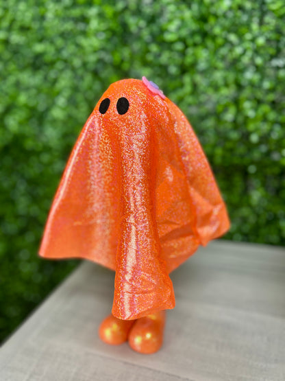 11.42 Inch Resin And Fabric Halloween Ghost Four Styles