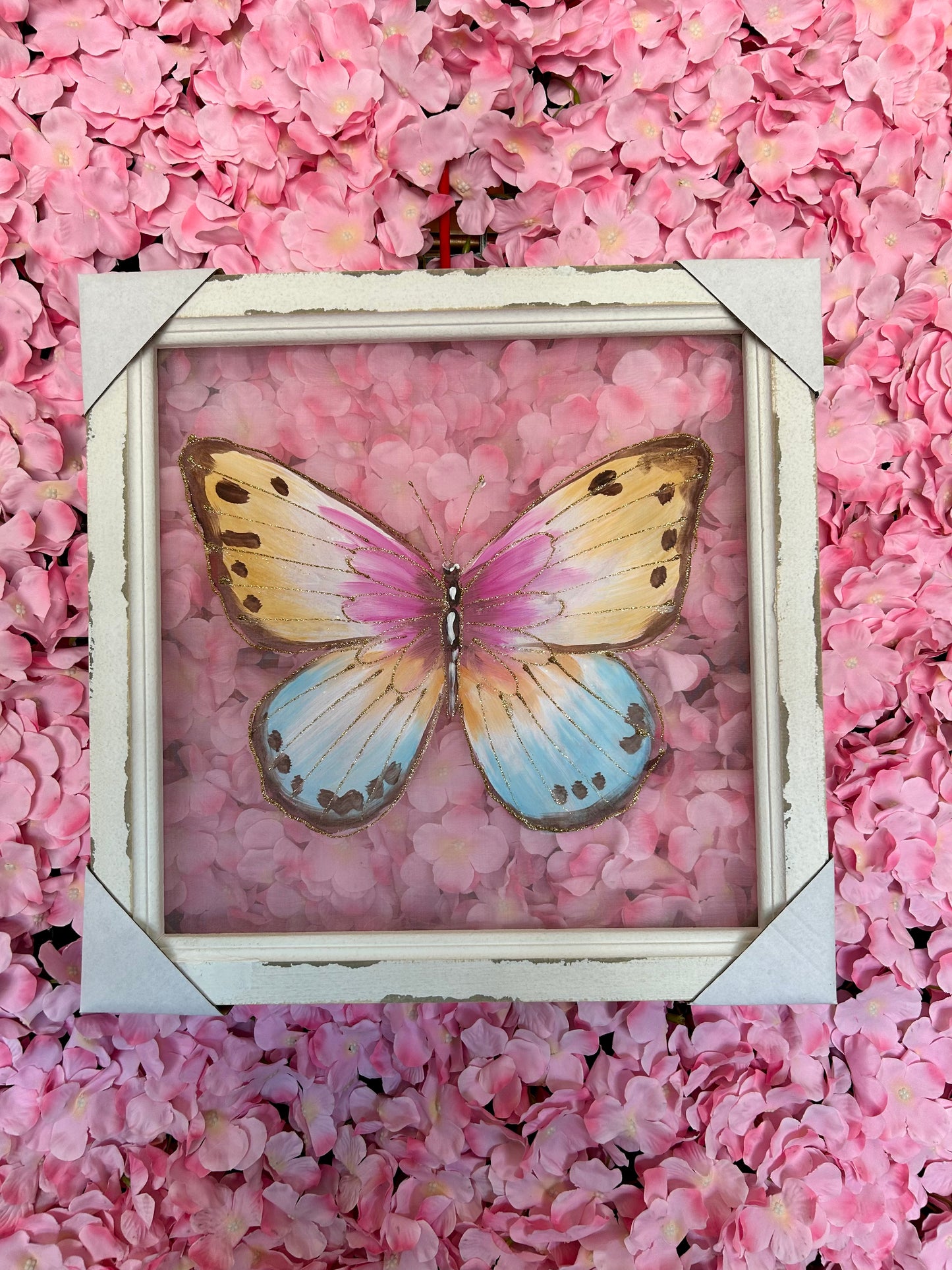 16 X 16 Inch Painted Butterfly Screen Four Styles