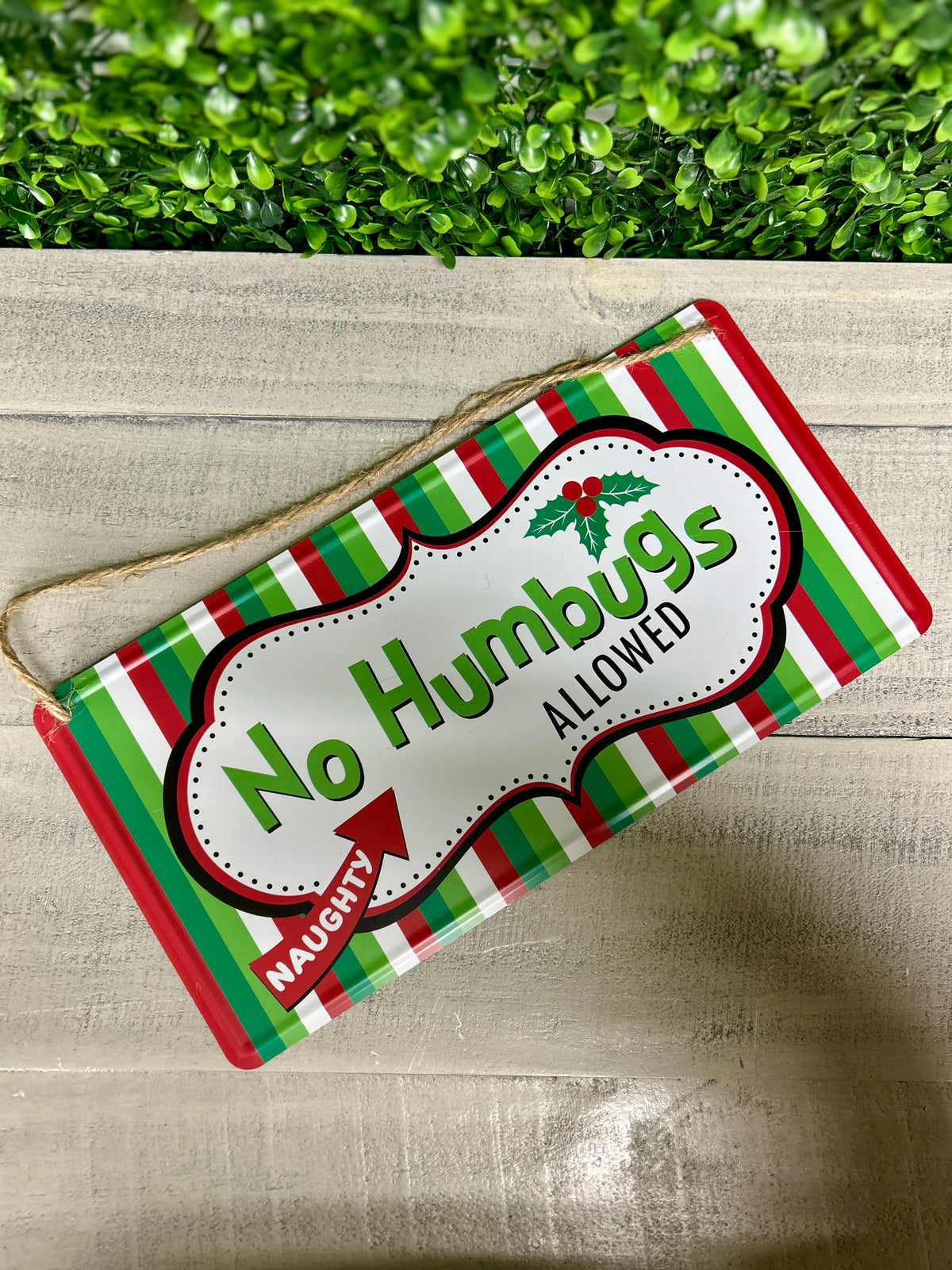 12 Inch No Humbugs Allowed Sign
